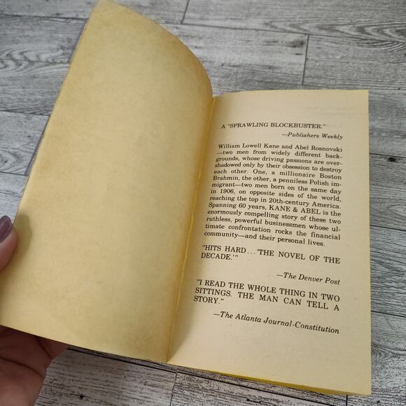 KANE AND ABEL Jeffery Archer 1982 Fist Ballantine Books Edition Paperback - Picture 2 of 11